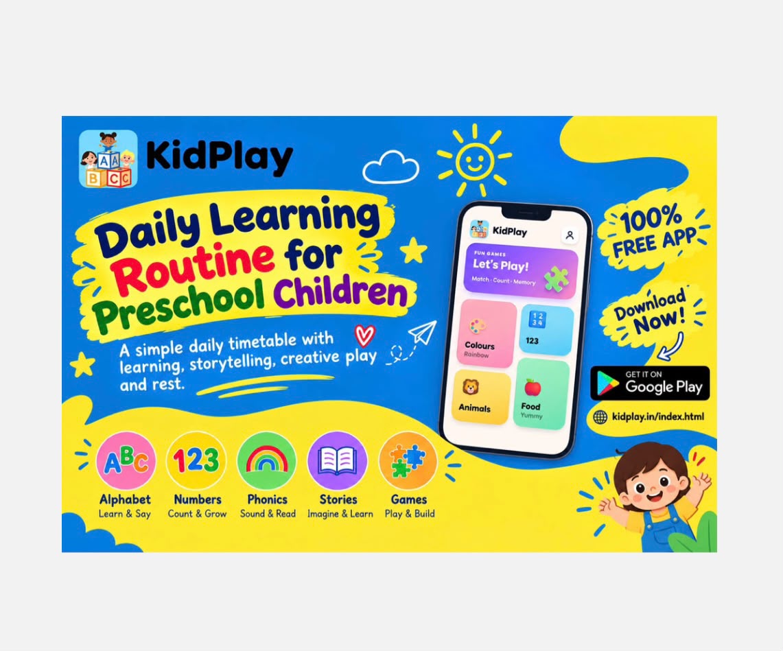 Daily Learning Routine for Preschool Children