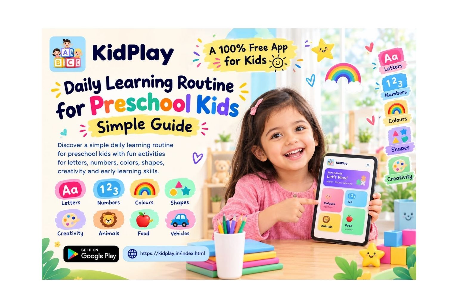 Daily Learning Routine for Preschool Kids